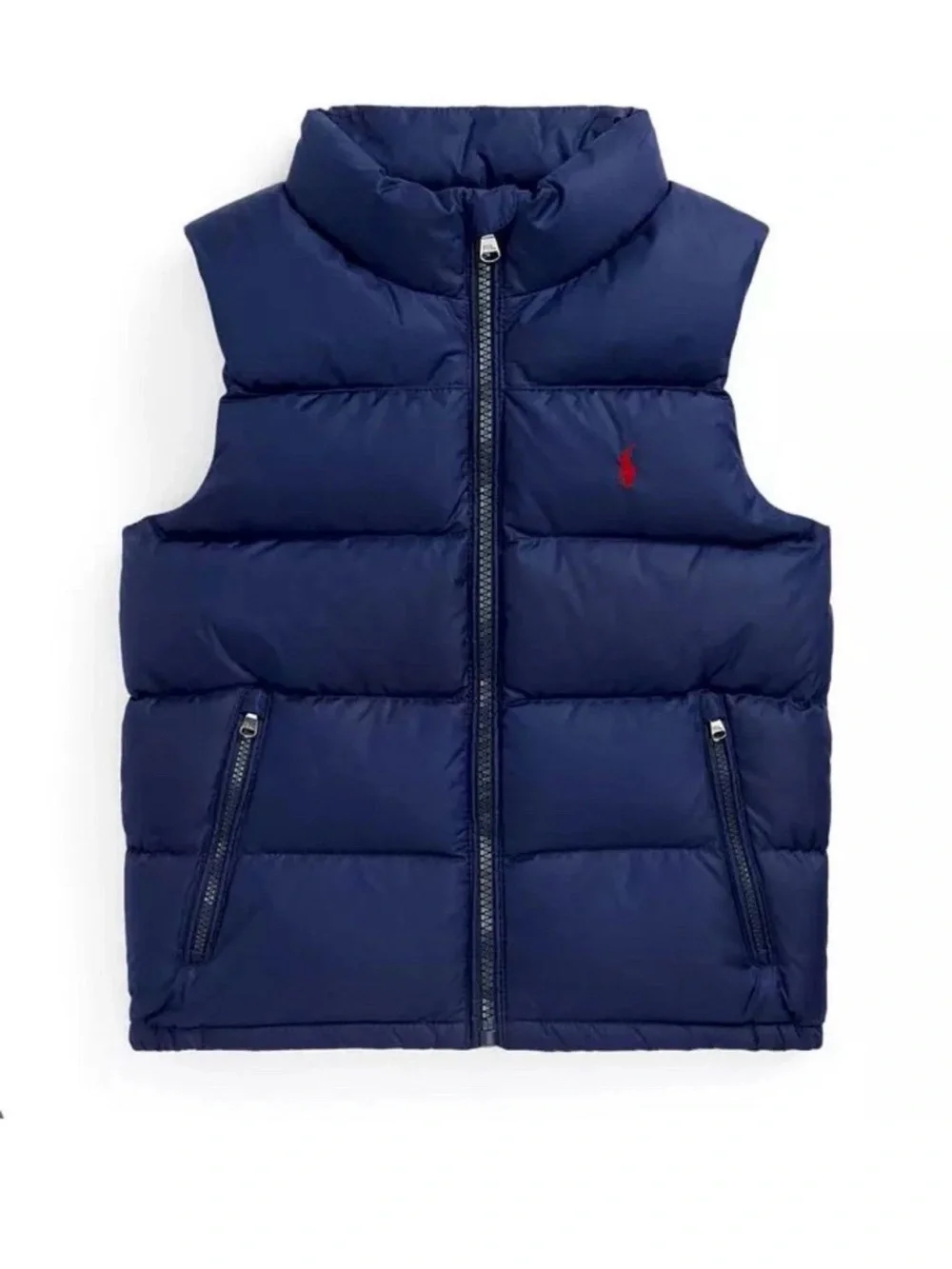 Polo Ralph Lauren Boys Quilted Down Puffer Vest Navy M 10-12 NWT